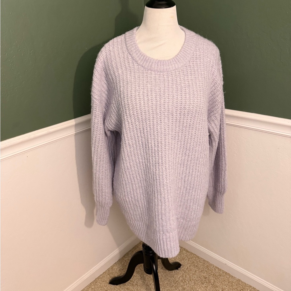 Isabel by Ingrid + Isabel Lavender Waffle Knit Sweater XXL